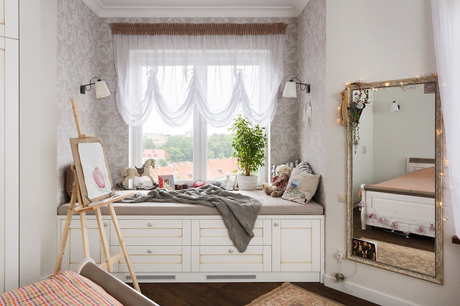 nursery interior in beige colors