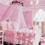 canopy bed pink