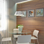 wall near the table in the kitchen design ideas