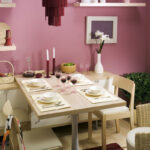 wall near the table in the kitchen decor ideas