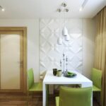 wall near the table in the kitchen interior ideas