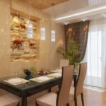 wall near the table in the kitchen interior ideas