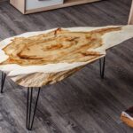 table de souche de bois