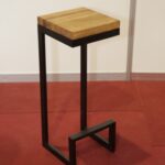 high stool made of wood