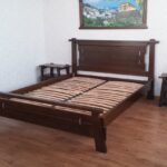 designer wood bed