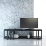 black tv stand with stands