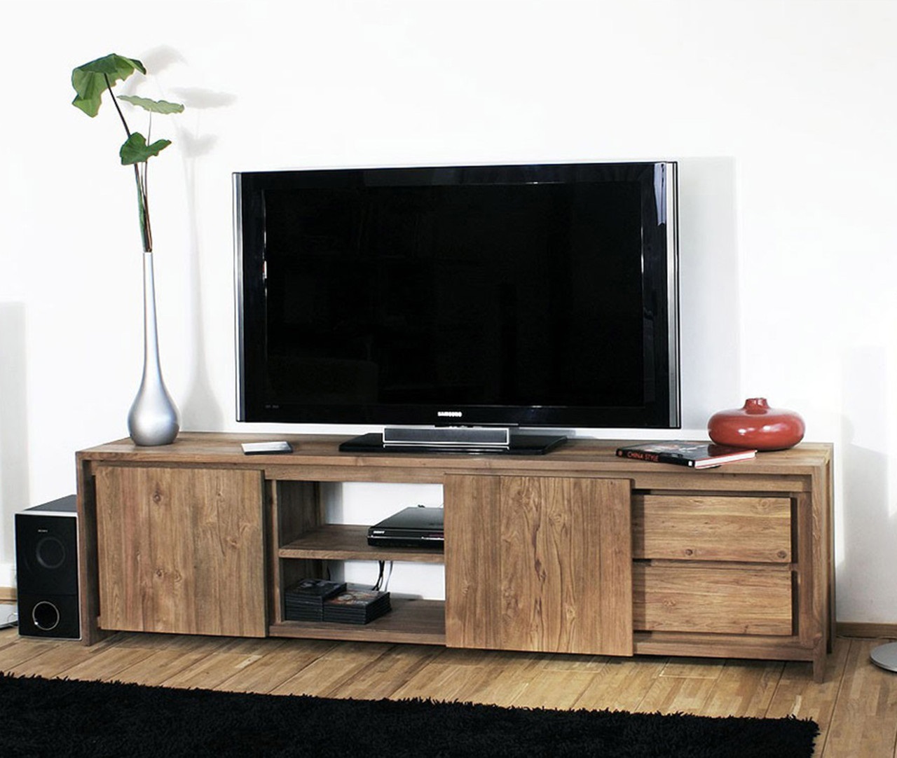 wooden tv stand