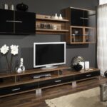 long wooden tv stand