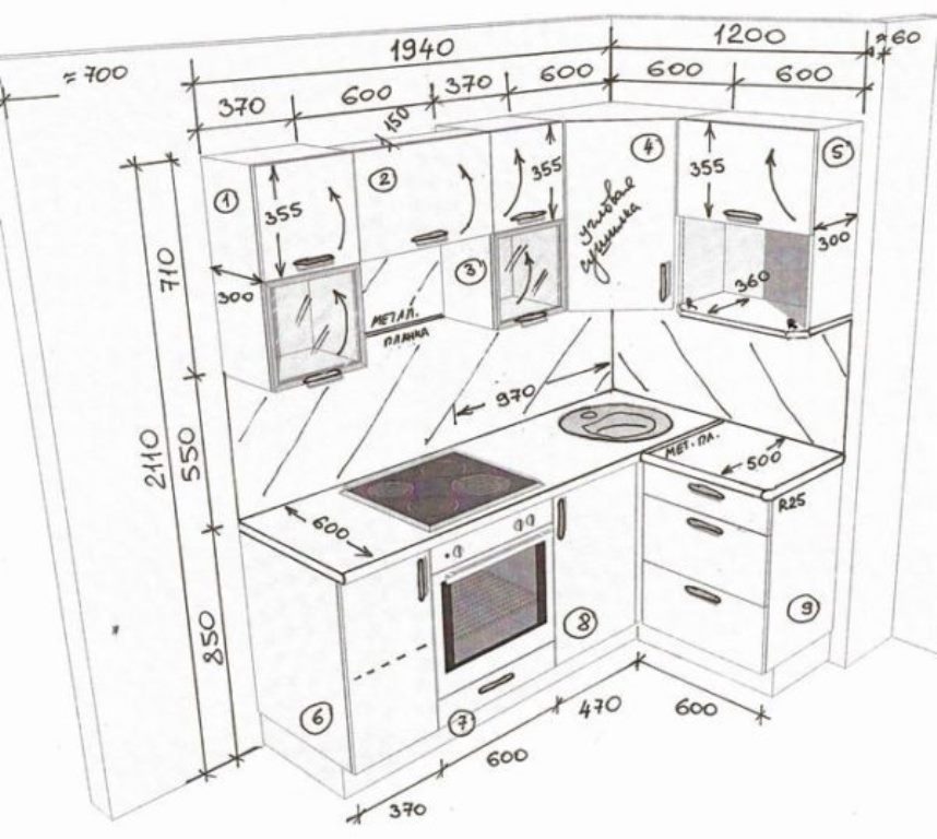 kitchen drawing