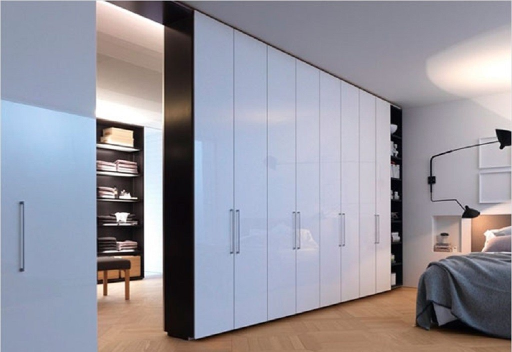 Double-sided swing cabinet-partition