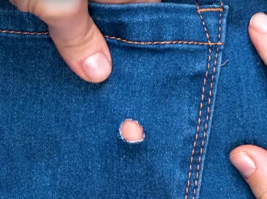 hole in jeans