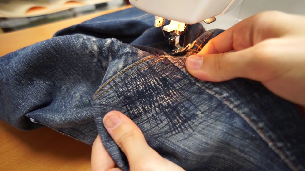 holes in jeans