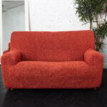 euro cover on the sofa coral