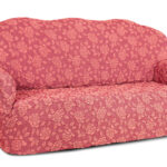 euro cover on the sofa pink with a pattern