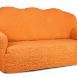 euro cover on the sofa orange