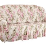 euro cover on a sofa with flowers