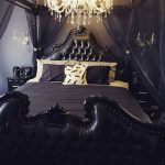 gothic bedroom with black furniture