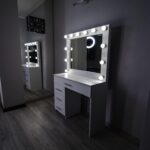 make-up table white