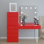 dressing table red