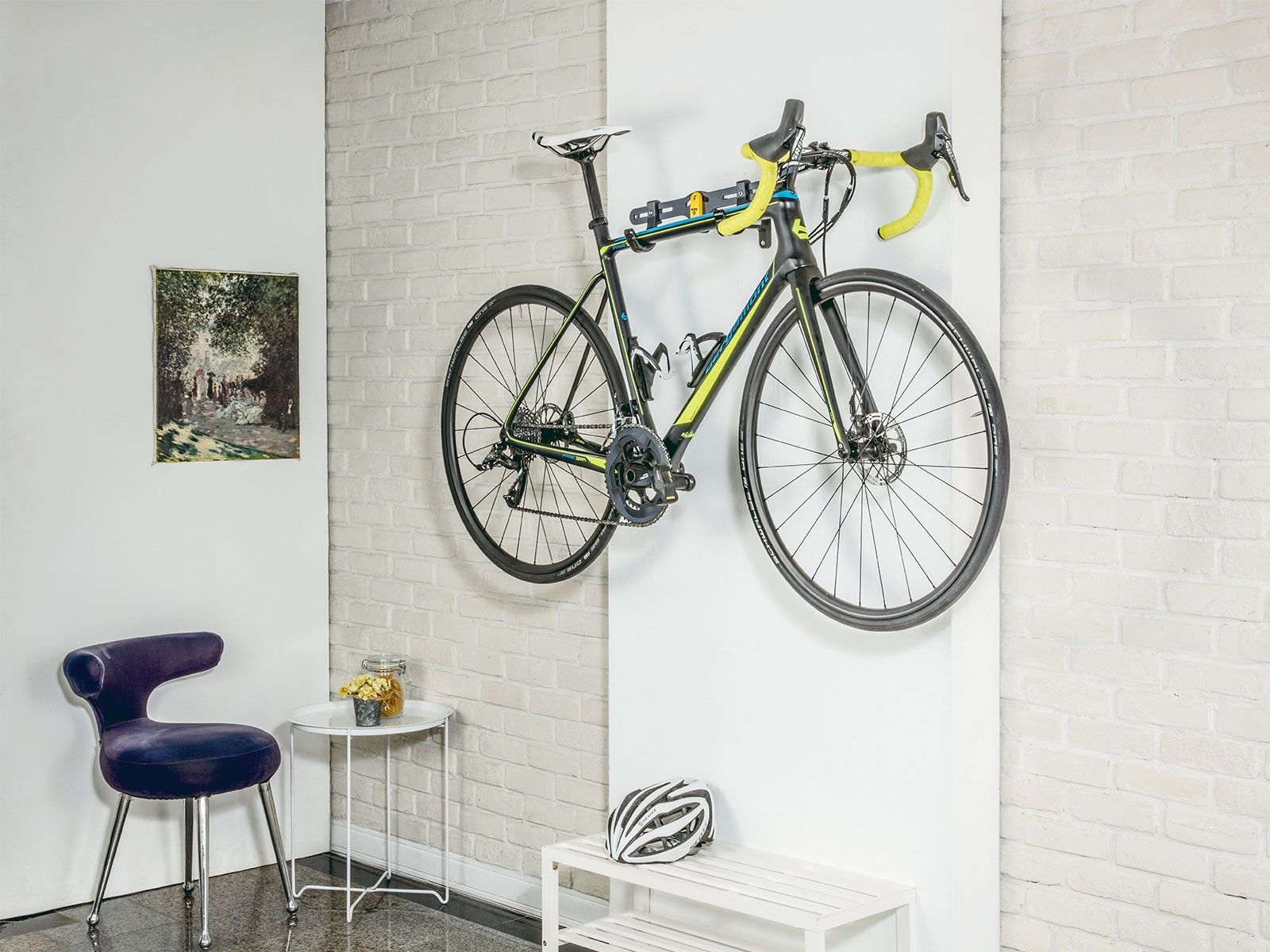 bike storage on the wall