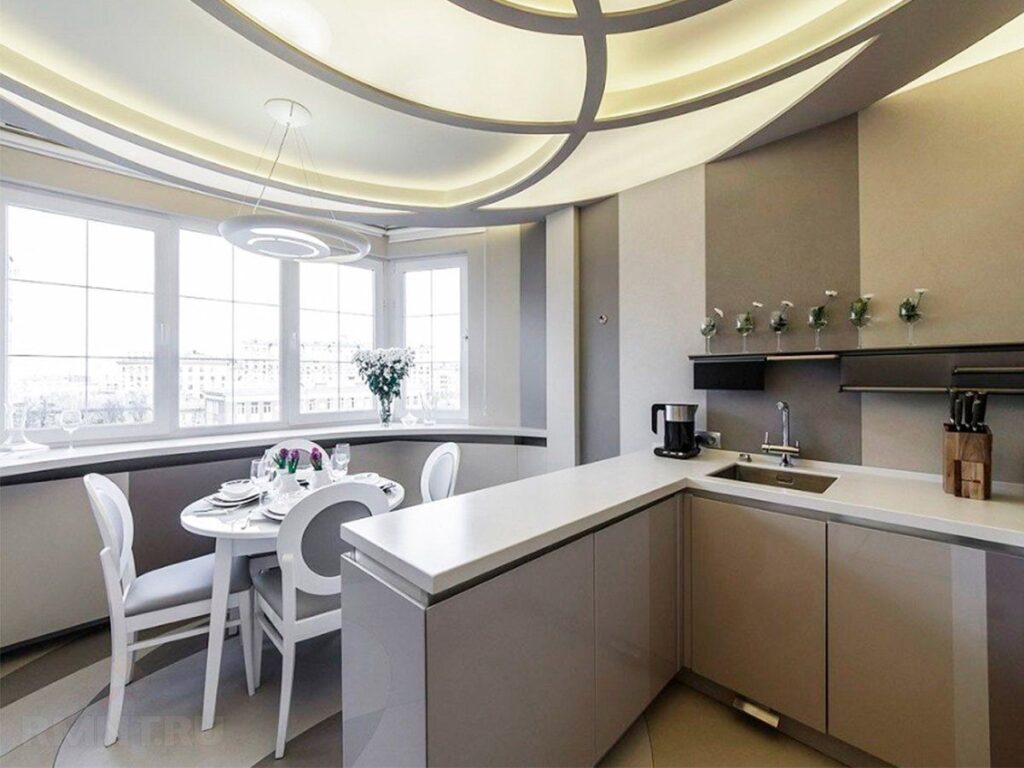 combination of balcony and kitchen