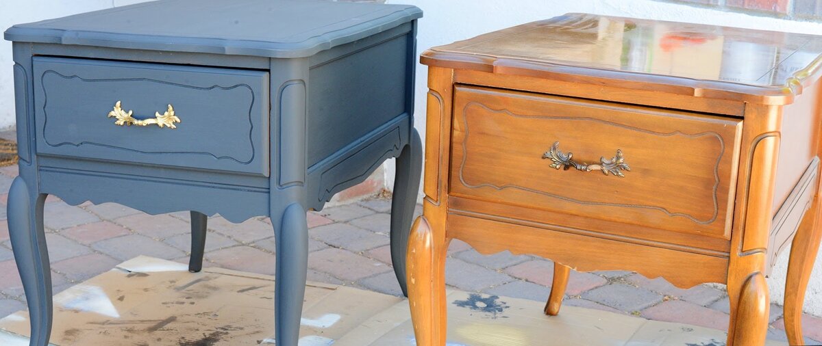 furniture before and after repainting