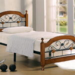 single bed with headboard