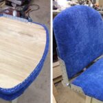 blue armchair