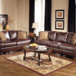 brown leather sofa