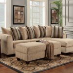 beige sofa with ottoman