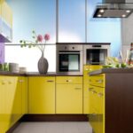 yellow kitchen facade