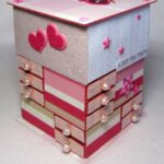 chest of drawers made of cardboard photo decor