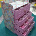 chest of drawers made of cardboard