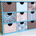 chest of drawers made of cardboard photo decoration