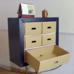 chest of drawers made of cardboard design ideas