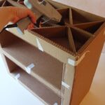 chest of drawers made of cardboard