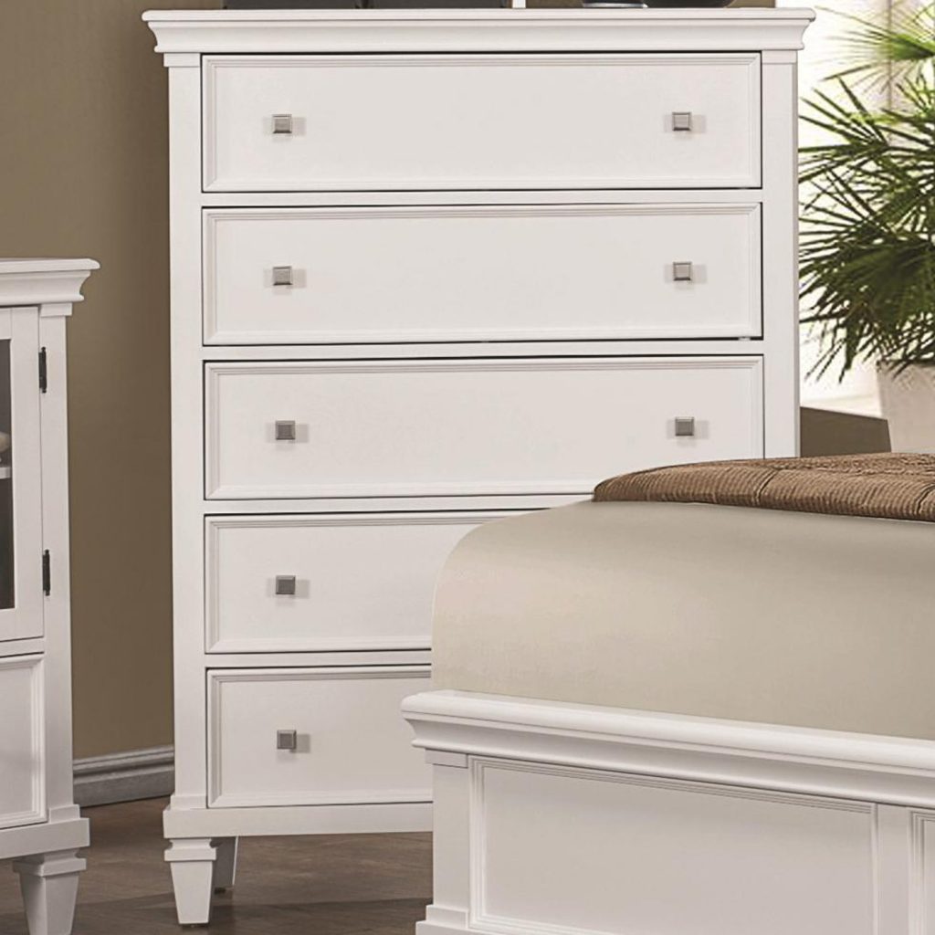 high chest of drawers in the bedroom