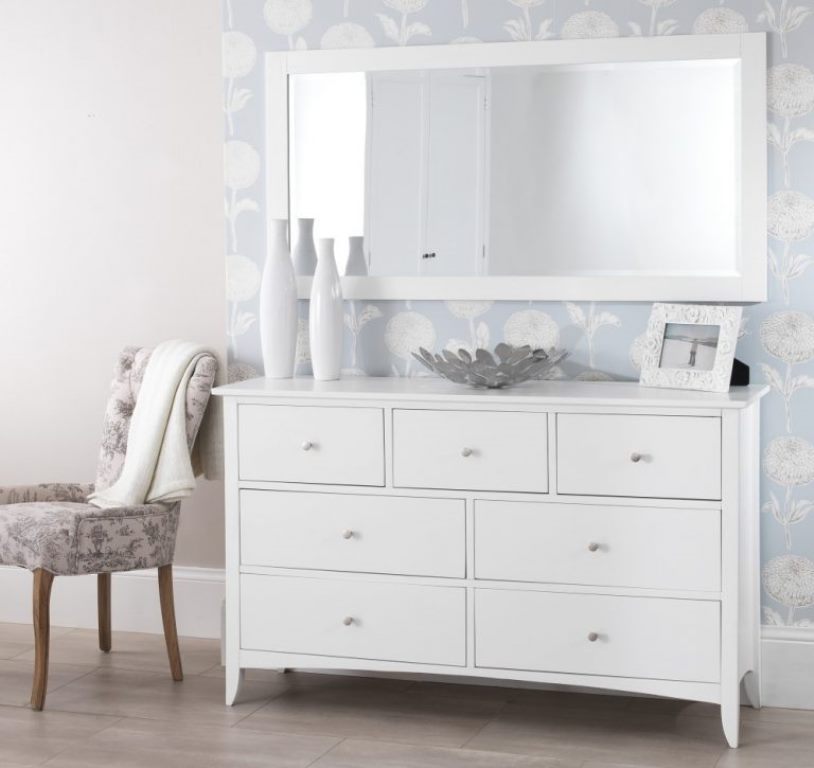 white dresser in the bedroom