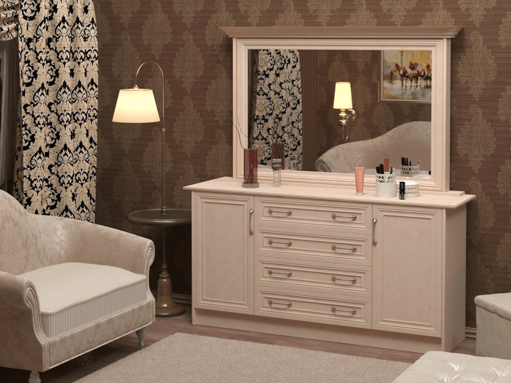 dresser in the bedroom