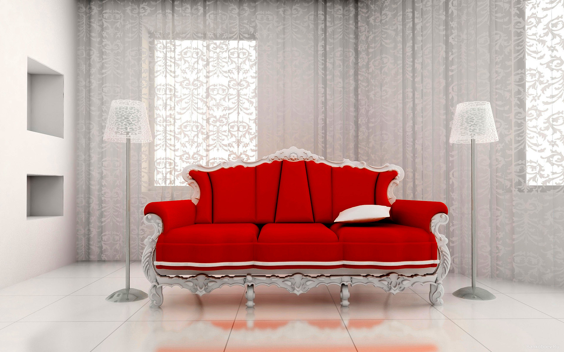 Red sofa