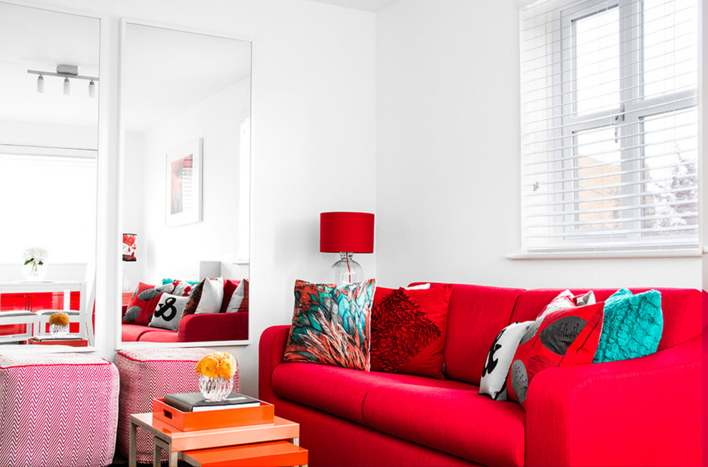 Red sofa