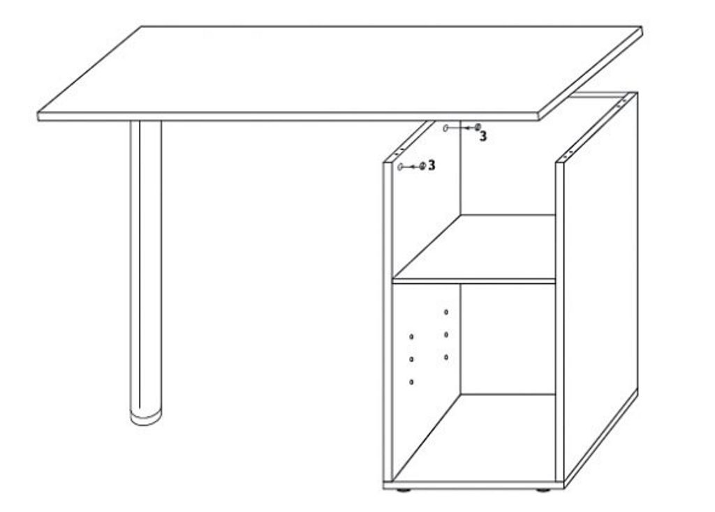 we attach the tabletop to the cabinet