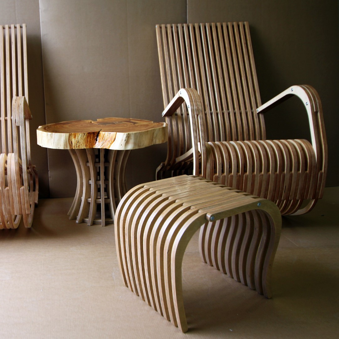 plywood armchair design