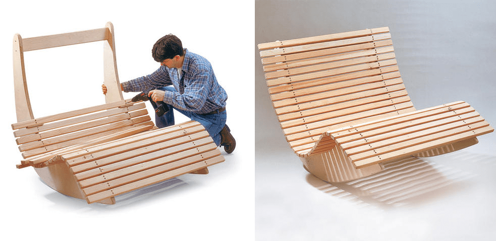 plywood rocking chair