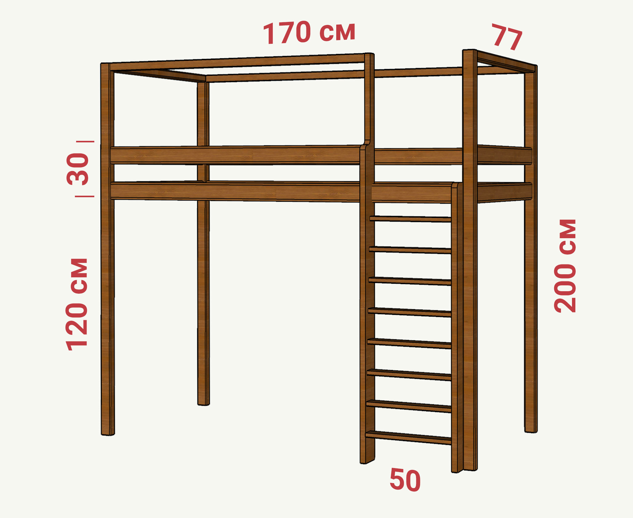 loft bed dimensions