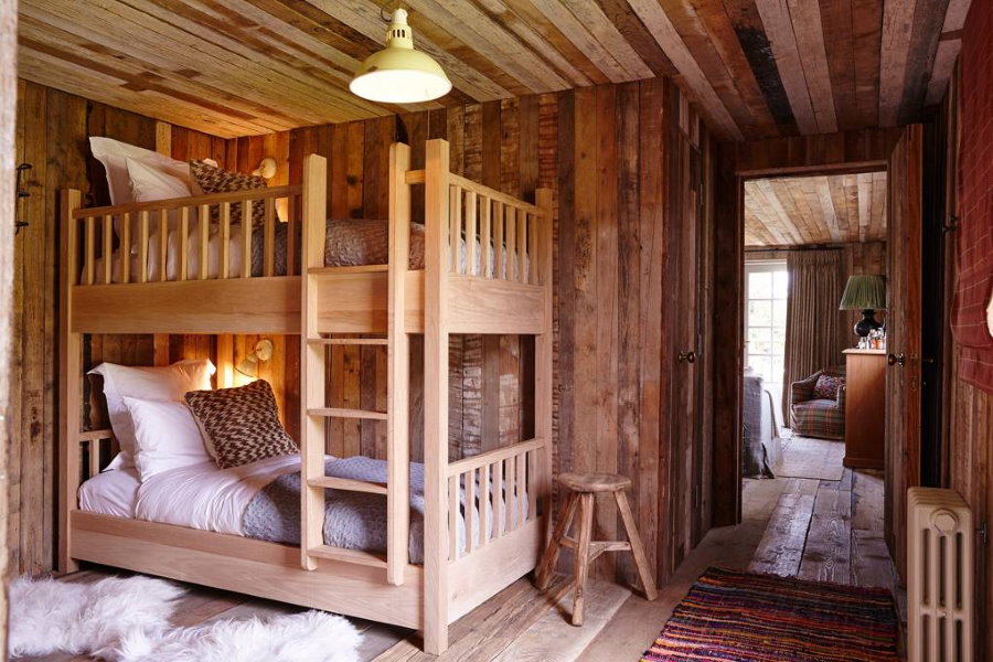 children's bunk bed made of wood