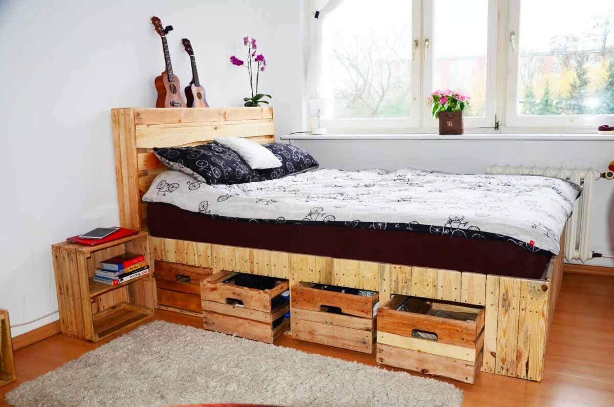 pallet bed single