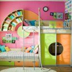 children's bunk bed bright