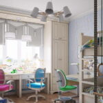 lits pour trois enfants décor photo