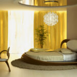 round bed light